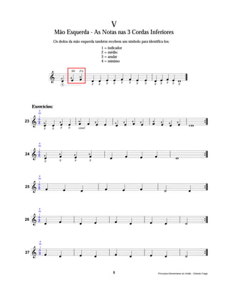 V
                     Mão Esquerda - As Notas nas 3 Cordas Inferiores
                   Os dedos da mão esquerda também recebem um símbolo para identifica-los:
                                                  1 = indicador
                                                  2 = médio
                                                  3 = anular
                                                  4 = mínimo


                         «         « «           «
                & Ñ« Ü« á« « « « « « « « « l « « « « w=
                   « « ˆ « « « « ˆ ˆ « « « « ˆ «
                              Mi   Fá

                   ˆ «
                   «  ˆ « ˆ ˆ ˆ ˆ « « ˆ ˆ ˆ ˆ « ˆ
                ==================== ”
                           « « « « p p « « « « p «
                               p p     p pp   pp   p                             p                      p
                        4




     Exercícios:
        a

      ±
      ± Ñ« « Ü« « l á« « Ü« « l Ñ« Ü« á« Ü« l « Ü« Ñ« Ü« l
        m


      ± « « « « « « « « « « « « « « « « Ñw =  á
     & ˆ ˆ ˆ ˆ ˆ ˆ ˆ ˆ ˆ ˆ ˆ ˆ ˆ ˆ ˆ ˆ
         « « « « simil « « « « « « « « « « «
                     «
        i
23
     ==========================”
              p p
                                                           {
            p    p



        a

      ±    á« Ü« á«     « « «
        m

      ± Ñ«
      ± «   «
            ˆ
            «  «  «
                  ˆ
                  « l «
                      « «
                        ˆ
                        « « «
                            ˆ
                            «
        i
24
     ==========================”
     & ˆ «     ˆ
               «      ˆ
                      «   ˆ
                          «   l w ={
            p
            p  p  p




        a

      ± « «      « « «
        m


     &± «
      ± ˆ
        « « «
            «  l «
                 ˆ
                 « « «
                     ˆ
                     «    «
                          «  « =
                             «
        i
25
     ==========================”
          ˆ
          « ˆ
            «      ˆ
                   «    l ˙
                          «  ˆ
                             «  {

        a

      ±   «     «   «     «
        m

      ± «
     &± « «
          ˆ
          « l «
              « « l «
                    ˆ
                    « «
                      « l « «
                            « l «
                                «
        i
26
     ==========================”
        ˆ
        «     ˆ
              « ˆ
                «     ˆ
                      «   ˆ
                          « ˆ
                            «   ˙
                                « ={

        a

      ± «     «     «     «
        m

      ± ˆ
     &± «
        « «
          « l « «
                « l «
                    ˆ
                    « «
                      « l « «
                            « l «
                                «
        i
27
     ==========================”
          ˆ
          «   ˆ
              « ˆ
                «     ˆ
                      «   ˆ
                          « ˆ
                            «   ˙
                                « ={

                                                         8                           Princípios Elementares do Violão - Orlando Fraga
 