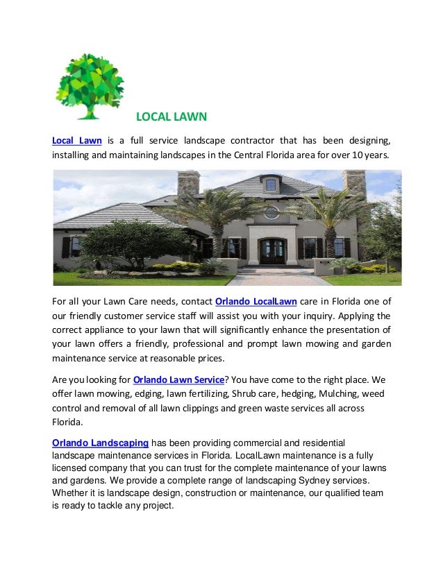 orlando lawn care local lawn maintenance