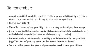 LPP application and problem formulation | PPTX