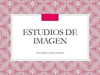 ESTUDIOS DE
IMAGEN
ANA KAREN CASILLAS RAMOS

 