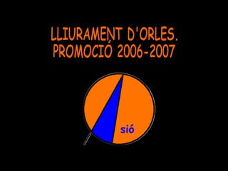 LLIURAMENT D'ORLES. PROMOCIÓ 2006-2007 