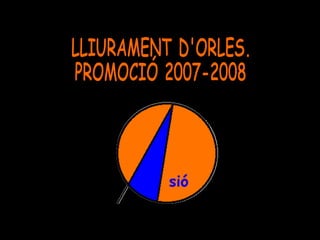 LLIURAMENT D'ORLES. PROMOCIÓ 2007-2008 