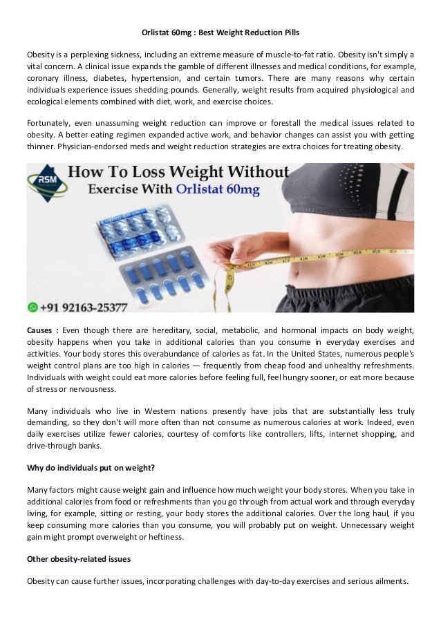 How To Loss Weight Without Exercise With Orlistat 60mg Capsule