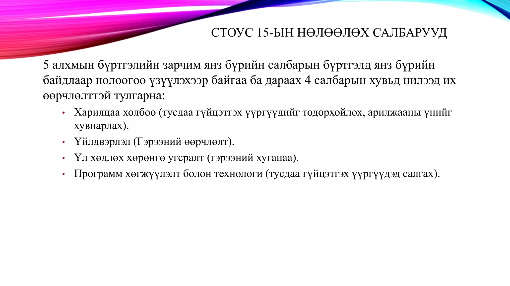 СТОУС 15: Үйлчлүүлэгчтэй байгуулсан гэрээ | PPT