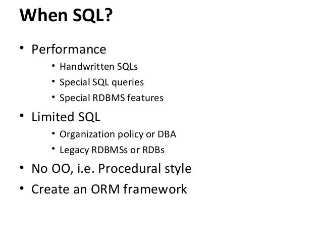 Introduction to Object-Relational Mapping | PPT