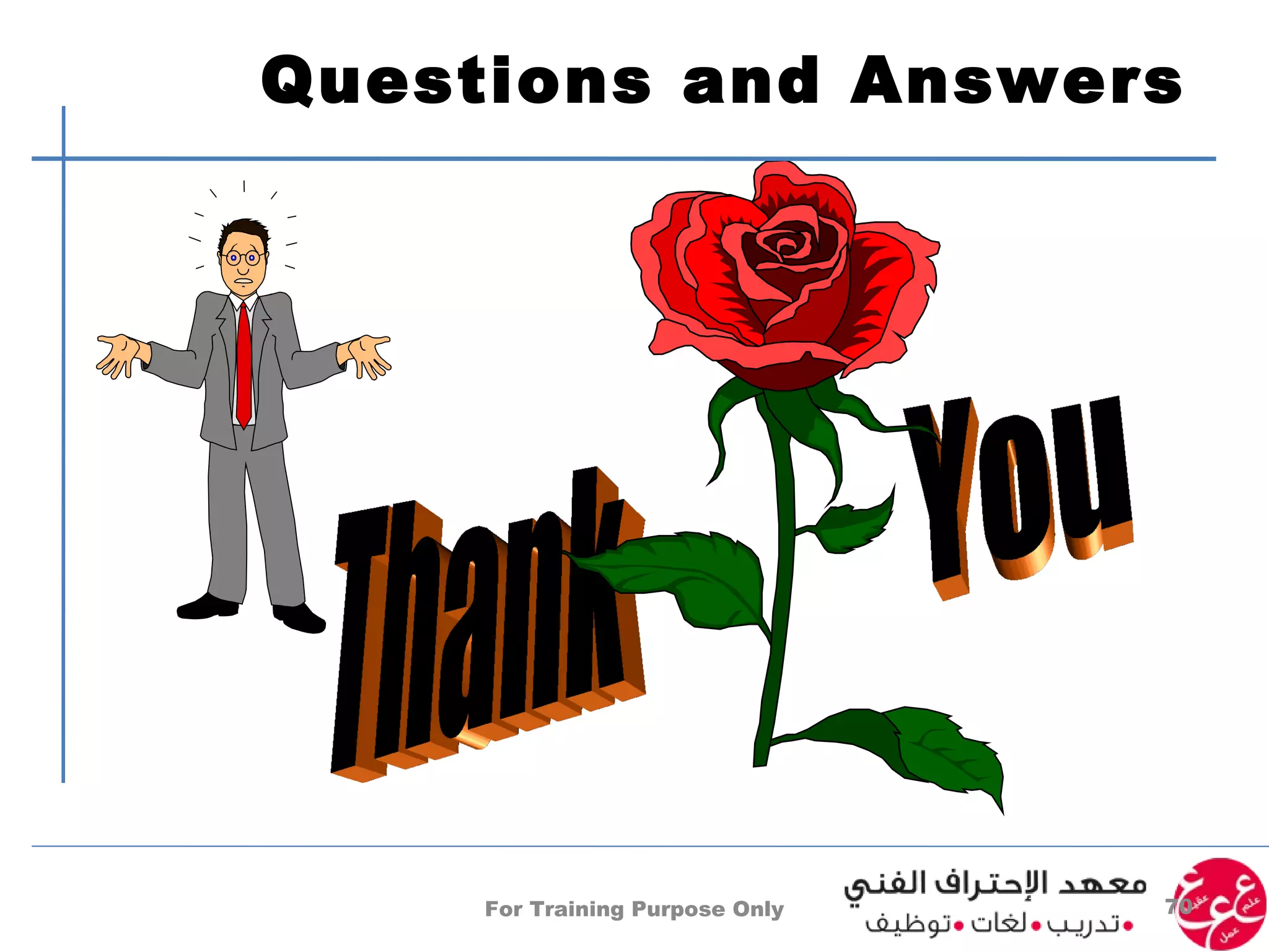 Questions and Answers




     For Training Purpose Only   70
 