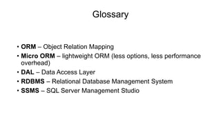 ORM – The tip of an iceberg | PPTX