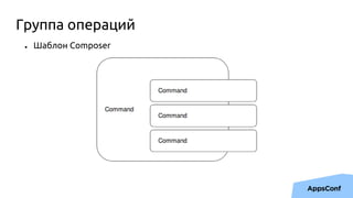 Группа операций
● Шаблон Composer
 