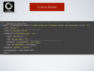 Criteria Builder 
 