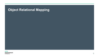 Object Relational Mapping
5
 