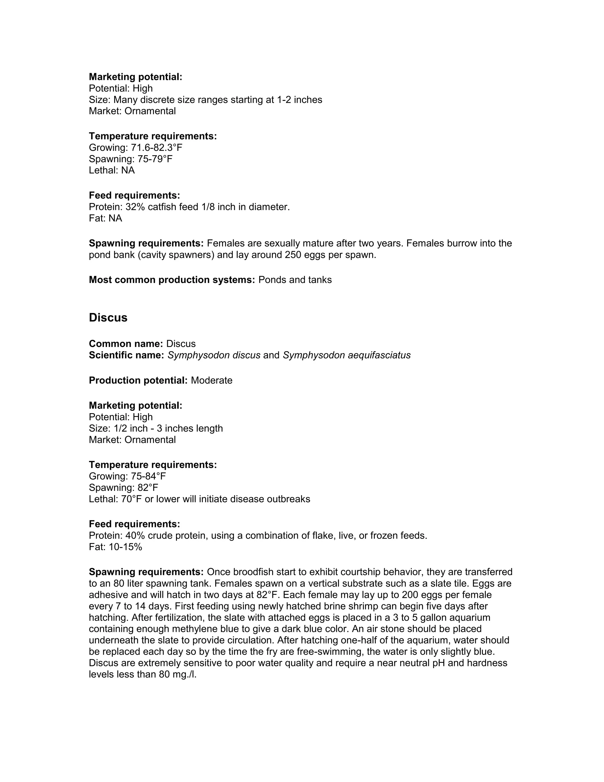 Ornamental fish project