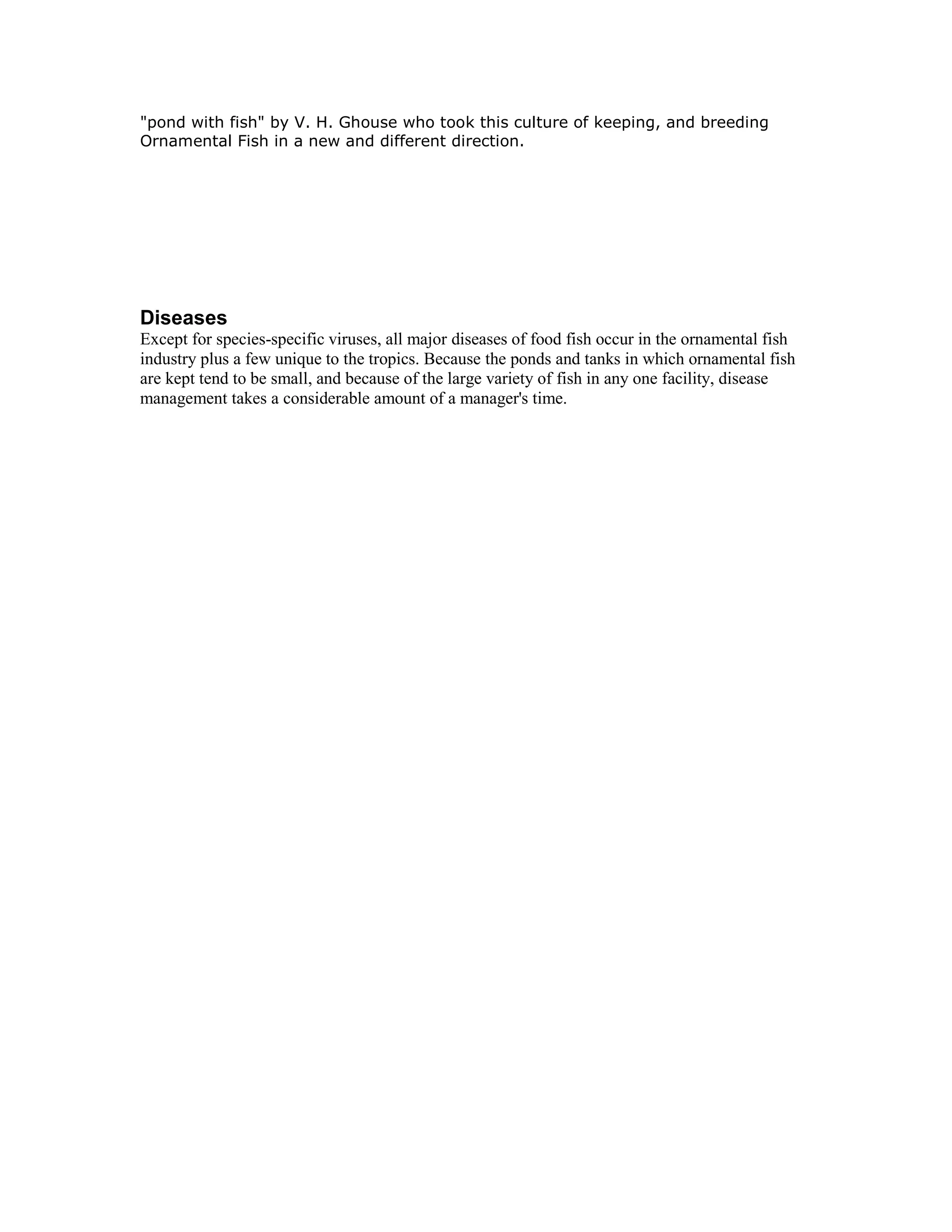 Ornamental fish project