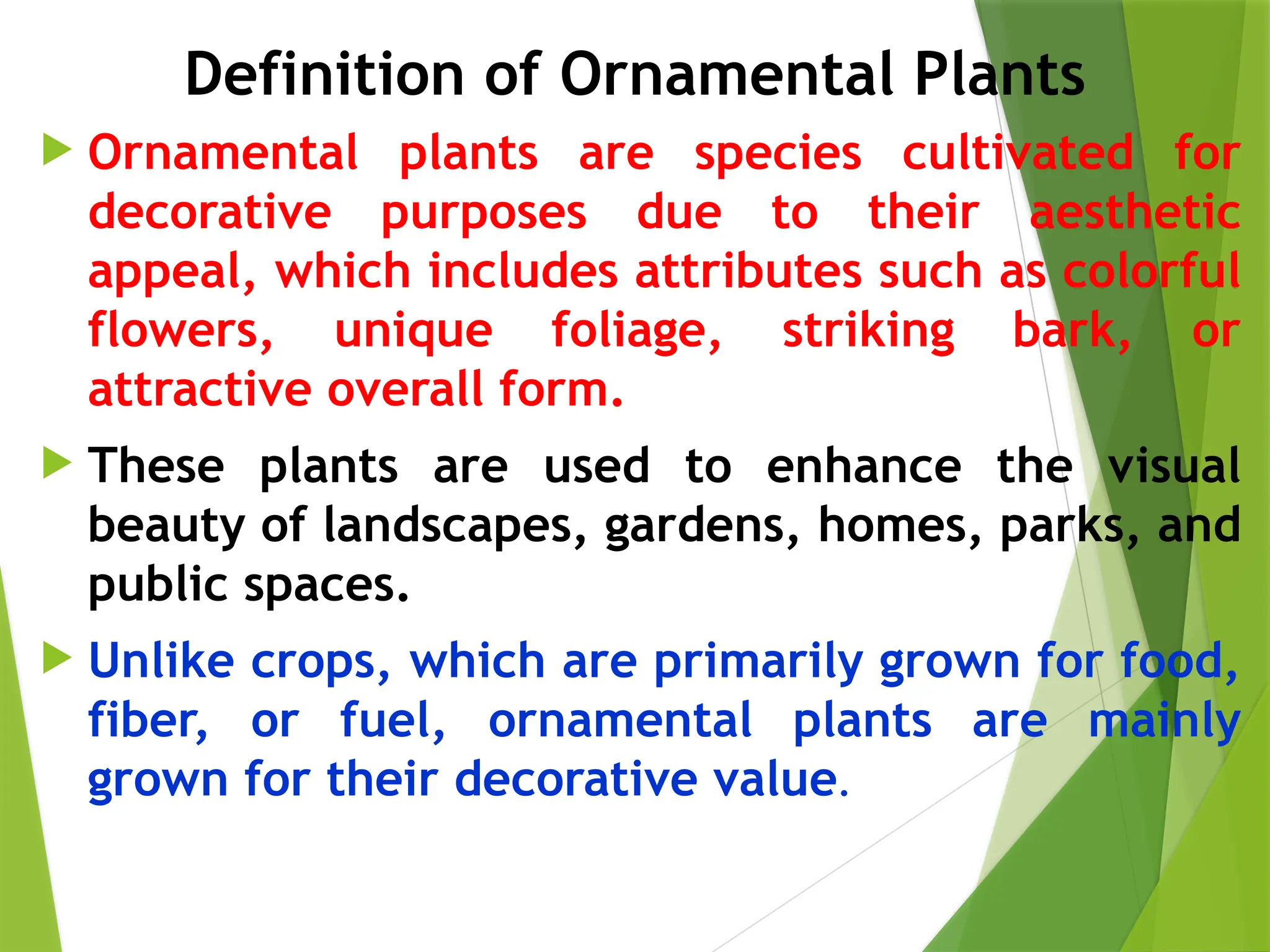 Ornamental Plants. Dr. Thirunahari Ugandharpptx | PPTX
