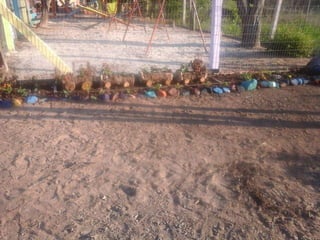 Ornamentação do pátio slides