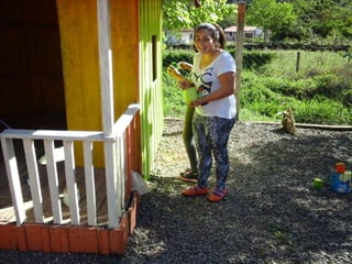 Ornamentação do pátio slides