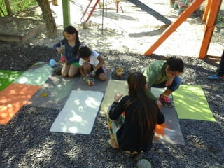 Ornamentação do pátio slides