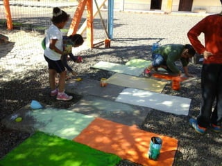 Ornamentação do pátio slides