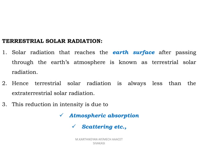 Oro551 res- unit 1 - extra terrestrial and terrestrial solar radiation ...