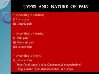 Taskine Pain Orofacial pain power point presentations | PPTX