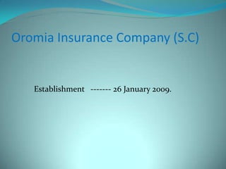 Index Based Livestock Insurance Oromiya insurance company's related produnts