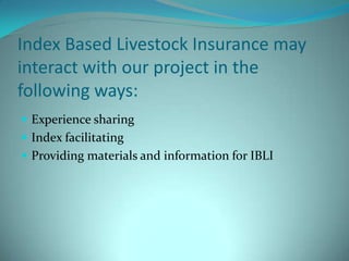 Index Based Livestock Insurance Oromiya insurance company's related produnts