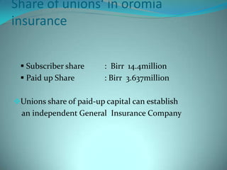 Index Based Livestock Insurance Oromiya insurance company's related produnts