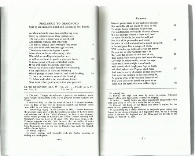 Oroonoko term papers