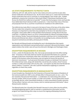 !"#$%&'(')*+$,##-$./&$01)&23(#-$04*'+$*1-$5'+#$!&*16.#&$7/+8('/16




56%67879%.9:52.9;9<76%7&%=.&79>7%?878%
!"#$%&'($")*+$,-*./0/*1234)*#56*,-5*+"7*%&'*8"(7*9,",59*"(6*9&85*:&;(,'$59*,&*<"99*6","*
='5":-*(&,$%$:",$&(*"(6*6$9:#&9;'5*":,9/**07*,-5*5(6*&%*>??3)*@@*A/./*9,",59*-"6*5(":,56*6","*
='5":-*(&,$%$:",$&(*#"+9*"(6*>B*:&;(,'$59)*,&*C"'7$(D*65D'559)*-"C5*9$8$#"'*';#59/**E*<"<5'*
<;=#$9-56*$(*>??F*=7*,-5*A($C5'9$,7*&%*G5+*.&;,-*H"#59*IJK","*0'5":-*G&,$%$:",$&(*L"+*
E:'&99*,-5*H&'#6*%'&8*!"#$%&'($"*,&*E;9,'"#$"M1>N*(&,59*,-",*,-5*O;'&<5"(*A($&(*"(6*E;9,'"#$"*
-"C5*,"=#56*6","*='5":-*6$9:#&9;'5*=$##9*&'*<"9956*":,9/**P,*"#9&*%&;(6*,-",*8"(7*&%*,-5*#"+9*
"(6*<'&<&9"#9*%'&8*,-5*>B*:&;(,'$59*$,*5Q"8$(56*"'5*8&65#56*&(*,-5*!"#$%&'($"*#"+/*
*
R-5*!"#$%&'($"*#"+*,&&S*5%%5:,*$(*>??2*"(6*$9*,-5*="9$9*&%*8"(7*&%*,-5*#"+9*&%*,-5*&,-5'*9,",59/*
R-$9*#"+*9,",59*,-",*:&8<"($59*8;9,*$8856$",5#7*6$9:#&95*"*6","*='5":-*,&*:;9,&85'9/**
T&+5C5')*$,*$9*$8<&',"(,*,&*(&,5*,-",*"*S57*5Q58<,$&(*,&*,-5*#"+*$9*%&'*6","*,-",*$9*#&9,*$%*
5(:'7<,56/**.&85*9,",59*6$%%5'*&(*,-5*<5("#,$59*,-",*=;9$(59959*';(($(D*"%&;#*&%*,-5*#"+9*
:&;#6*%":5/**P(*!"#$%&'($")*,-5'5*$9*(&*:$C$#*&'*:'$8$("#*<5("#,7*%&'*%"$#;'5*,&*<'&8<,#7*6$9:#&95)*
=;,*$(*E'$U&(")*V#&'$6")*R5Q"9*"(6*!&#&'"6&)*=;9$(59959*:&;#6*%":5*:$C$#*&'*:'$8$("#*<5("#,7/**
E'$U&("*"(6*E'S"(9"9*#"+9*"##&+*"*:$C$#*<5("#,7*(&,*5Q:556$(D*W1?)???)*+-5'5"9*,-5*#$8$,*$9*
W>B)???*$(*!&((5:,$:;,*"(6*P6"-&)*"(6*WB??)???*$(*V#&'$6"/*
*
0;,*G5C"6"*"(6*X"99":-;95,,9*"'5*#5"6$(D*,-5*+"7*$(*65C5#&<$(D*#"+9*,-",*'5Y;$'5*
&'D"($U",$&(9*"(6*$(6$C$6;"#9*,&*<'&":,$C5#7*<'&,5:,*:;9,&85'9Z*<5'9&("#*$(%&'8",$&(/**L5D"#*
5Q<5',9*=5#$5C5*,-",*9$8$#"'*';#59*+$##*9&&(*=5*5(%&':56*$(*X$:-$D"(*"(6*H"9-$(D,&(*.,",5/*
*
9<>.@=72&<%.9:52.9;9<76%2<%<9A8?8%
P(*[:,/*1)*>??3)*,-5*G5C"6"*#"+*IG5C/*5C/*.,",/*]*BF^/F^?*_>??B`N*+5(,*$(,&*5%%5:,*9,",$(D*
,-",a**JE*=;9$(599*$(*,-$9*.,",5*9-"##*(&,*,'"(9%5'*"(7*<5'9&("#*$(%&'8",$&(*&%*"*:;9,&85'*
,-'&;D-*"(*5#5:,'&($:*,'"(98$99$&(*&,-5'*,-"(*"*%":9$8$#5*,&*"*<5'9&(*&;,9$65*&%*,-5*95:;'5*
979,58*&%*,-5*=;9$(599*;(#599*,-5*=;9$(599*;959*5(:'7<,$&(*,&*5(9;'5*,-5*95:;'$,7*&%*
5#5:,'&($:*,'"(98$99$&(/M**.;:-*<5'9&("#*$(%&'8",$&(*$(:#;659*"(*$(6$C$6;"#b9*%$'9,*("85*&'*
%$'9,*$($,$"#*"(6*#"9,*("85)*"#&(D*+$,-*65,"$#9*#$S5*"*.&:$"#*.5:;'$,7*(;8=5')*6'$C5'b9*#$:5(95*
(;8=5'*&'*:'56$,*:"'6*(;8=5'*+$,-*95:;'$,7*:&65/**L"+*5Q<5',9*9"7*,-",*9$(:5*,-5*G5C"6"*#"+*
6&59(Z,*65%$(5*"*J:;9,&85'M)*,-5*';#59*:&;#6*=5*$(,5'<'5,56*"9*"<<#7$(D*,&*:;9,&85'9*
'5D"'6#599*&%*+-5'5*,-57*'59$65/*
*
9<>.@=72&<%.9:52.9;9<76%2<%;8668>B569776%
E*8;:-*='&"65'*#"+)*.,"(6"'69*%&'*,-5*c'&,5:,$&(*&%*c5'9&("#*P(%&'8",$&(*&%*59$65(,9*&%*
,-5*!&88&(+5"#,-*I>?1*!X*1^/??N)*+$##*,"S5*"%%5:,*$(*X"99":-;95,,9*&(*d"(/*1)*>?1?/**R-5*
#"+*8"(6",59*,-",*<5'9&("#*$(%&'8",$&(*e*"*:&8=$(",$&(*&%*"*("85*"#&(D*+$,-*"*.&:$"#*
.5:;'$,7*(;8=5')*="(S*"::&;(,*(;8=5')*&'*:'56$,*:"'6*(;8=5'*e*=5*5(:'7<,56*+-5(*9,&'56*
&(*<&',"=#5*65C$:59)*+-5(*,'"(98$,,56*+$'5#599#7)*&'*+-5(*,'"(98$,,56*&(*<;=#$:*(5,+&'S9/*
R-5*#"+*"%%5:,9*J<5'9&(9*+-&*&+()*#$:5(95)*9,&'5*&'*8"$(,"$(*<5'9&("#*$(%&'8",$&(M*"=&;,*
X"99":-;95,,9*'59$65(,9/*
*
R-5*X"99":-;95,,9*#"+*$9*='&"65'*,-"(*G5C"6"b9*=5:";95*$,*:&C5'9*&,-5'*95:;'$,7*<&#$:$59)*
$(:#;6$(D*659$D(",$(D*9<5:$%$:*9,"%%*,&*8"$(,"$(*"*:&8<'5-5(9$C5*$(%&'8",$&(*95:;'$,7*
<'&D'"8*"(6*$8<#585(,$(D*&,-5'*9,5<9*,&*5(9;'5*,-5*&(D&$(D*9"%5S55<$(D*&%*<5'9&("#*

1>
     *-,,<aff,$(7;'#/:&8f8'=%Q2*


!"##$%&'()*+,-%.)'),*/01%2-/3%                                     %                                   4#%
 