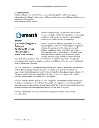 !"#$%&'(')*+$,##-$./&$01)&23(#-$04*'+$*1-$5'+#$!&*16.#&$7/+8('/16



4)/5*)%678)%(*,-'6)*!
"#$$%&$'()!*+,-#+!.'/+!0#1(2%+#3!/+)2!+(4!-2+#2!2+(4!/1#5+!%'/+2!6$#!%'/+2!)71)!#+8-'#+!
+(71(,+4!2+,-#')9:!+12'/9!1(4!2+,-#+/9;<7'/+!='('='>'(5!)7+!'=&1,)!$%!/1#5+!1))1,7=+()2!$(!
9$-#!+=1'/!'(%#12)#-,)-#+?!
!""#$%%&&&'#())*#)+,"'-).%/*"0
!
!
!
                                   !
                                   *=1#27@!'2!)7+!=1(15+4!2+#A',+!/+14+#!'(!'(($A1)'A+B!
                                   2+,-#+B!1(4!#+/'1C/+!+=1'/D1#,7'A'(5!2$/-)'$(2!%$#!=+2215+!
                                   ,$=&/'1(,+!1(4!#+,$#42!#+)+()'$(B!&#$1,)'A+!/')'51)'$(!
                                   #+14'(+22!1(4!=1'/!2+#A+#!41)1!=1(15+=+()?!!!
4+,*'0%
$"9%4:%:,'07-;(<-%4(3%               *=1#27!2$/-)'$(2!%$#!41)1D/+1E!&#+A+()'$(!1(4!2+,-#+!
457()%=>#%                           =+2215'(5!7+/&!-2+#2!=++)!+=1'/!+(,#9&)'$(!$C/'51)'$(2B!
                                     =')'51)+!#'2E!122$,'1)+4!<')7!$-)C$-(4!+=1'/!1(4!
?<*(8,-@1%&.%%$A"#=%                 %1,'/')1)+!+=1'/!2-&+#A'2'$(?!!2=1#27FG"!'2!1!,$()+()D
B9%CDD%AD"%AA>9%                     %'/)+#'(5!+(5'(+!-2+4!)$!5$A+#(!,/'+()2H!$-)C$-(4!+=1'/!
EEE3'+,*'03/<+%                      1(4!)$!+2)1C/'27!1-)$=1)+4B!&$/',9DC12+4!+(,#9&)'$(!
                                     ,$()#$/2?!!2=1#27I(,#9&)!+(1C/+2!-2+#2!)$!+12'/9!1(4!
2+,-#+/9!)#1(2=')!+/+,)#$(',!41)1?!!J4='('2)#1)'$(!$%!*=1#27H2!&#$&#'+)1#9!2$/-)'$(2!%$#!
1#,7'A'(5B!,$=&/'1(,+!1(4!=+2215'(5!2+,-#')9!'2!,$(2$/'41)+4!<')7'(!)7+!2+,-#+B!K+CDC12+4!
*=1#27!L1(15+=+()!M$(2$/+?!!

07+!*11*!62$%)<1#+!12!1!2+#A',+:!4+/'A+#9!=$4+/!+(1C/+2!,/'+()2!)$!+/'='(1)+!N0!'(%#12)#-,)-#+!
,$2)2!1(4!='('='>+!$&+#1)'(5!C-#4+(B!<7'/+!C+(+%')'(5!%#$=!*=1#27H2!+O&+#)'2+!1(4!
+O&+#'+(,+!'(!7$2)'(5!/1#5+!A$/-=+2!$%!='22'$(D,#')',1/!,/'+()!41)1?!M-2)$='>1C/+!2$/-)'$(2!%')!
)7+!(++42B!C-45+)2!1(4!)+,7($/$5',1/!'(%#12)#-,)-#+!$%!1(9!%'#=!P!C'5!$#!2=1//!P!1(4!1#+!
=1),7+4!<')7!-(#'A1/+4!,-2)$=+#!2-&&$#)!1(4!2+#A',+?!!!

.$-(4+4!'(!QRRSB!*=1#27H2!5#$<)7!712!C++(!#+,$5('>+4!1)!C$)7!)7+!/$,1/!1(4!(1)'$(1/!/+A+/?!!
N(!QRRTB!)7+!,$=&1(9!<12!(1=+4!)$!)7+!UN(,?!VRRWB!N(,?!=151>'(+H2!1((-1/!1(1/92'2!$%!)7+!
%12)+2)D5#$<'(5!,$=&1('+2!'(!)7+!X(')+4!*)1)+2B!<7'/+!07+!"$#)/1(4!Y-2'(+22!Z$-#(1/!#+,+()/9!
#1(E+4!*=1#27![$?!S!'(!')2!QRR!5#$<)7!#1(E'(52!%$#!)7+!2)1)+!$%!]#+5$(?!

.$#!=$#+!'(%$#=1)'$(B!A'2')!<<<?2=1#27?,$=!^7))&_``<<<?2=1#27?,$=`a!!$#!,1//!
S?Tbb?*LJc*dS?!
!
!
                                            !
                                            !




!"##$%&'()*+,-%.)'),*/01%2-/3%                                   %                                   ""%
 