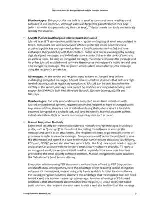 !"#$%&'(')*+$,##-$./&$01)&23(#-$04*'+$*1-$5'+#$!&*16.#&$7/+8('/16$



    56',78,-(,9)':!!"#$%!&'()(*(+!$%!,()!-.$+)!$,!)(!/01$+!%2%)/0%!1,3!.%/'%!,//3!4/2%!1,3!
    %(5)61'/!)(!.%/!7&/,898:!!;+)#(.<#!.%/'%!*1,!5('</)!)#/!&1%%&#'1%/!5('!)#/$'!4/2%!
    =6#$*#!$%!%$0$+1'!)(!1!&/'%(,!+(%$,<!)#/$'!*1'!4/2%>?!@"!3/&1')0/,)%!*1,!/1%$+2!1,3!%/*.'/+2!
    '/0/32!)#/!%$).1)$(,:!
    !
•   ;<=2=>%?;)/@*)%=@A(6B@*BC')%2-()*-)(%=,6A%>D()-'6C-'E%
    ABC@CD!$%!1,!@D"E!%)1,31'3!5('!&.-+$*!4/2!/,*'2&)$(,!1,3!%$<,$,<!(5!/01$+!/,*1&%.+1)/3!$,!
    C@CD:!!@,3$F$3.1+%!*1,!%/,3!1,3!'/*/$F/!ABC@CDG&'()/*)/3!/01$+%!(,*/!)#/2!#1F/!
    1*H.$'/3!1!&.-+$*!4/2!1,3!1!&'$F1)/!4/2!5'(0!1!I/')$5$*1)$(,!;.)#('$)2!=I;>!1,3!#1F/!
    /J*#1,</3!)#/$'!&.-+$*!4/2!6$)#!)#/$'!*(,)1*):!!8.-+$*!4/2%!*1,!-/!/J*#1,</3!-2!%/,3$,<!
    3$<$)1++2!%$<,/3!0/%%1</%?!1,3!$,3$F$3.1+%!%)('/!1!*(,)1*)K%!4/2!$,!)#/!*(,)1*)K%!/,)'2!$,!
    1,!133'/%%!-((4:!!"(!%/,3!1,!/,*'2&)/3!0/%%1</?!)#/!%/,3/'!*(0&(%/%!)#/!0/%%1</!1,3!
    #$%!('!#/'!ABC@CDG/,1-+/3!/01$+!%(5)61'/!)#/,!+(*1)/%!)#/!'/*$&$/,)K%!&.-+$*!4/2!1,3!.%/%!
    $)!)(!/,*'2&)!)#/!0/%%1</:!!"#/!'/*$&$/,)K%!/01$+!%2%)/0!$,!).',!3/*'2&)%!)#/!0/%%1</!
    .%$,<!)#/!'/*$&$/,)L%!&'$F1)/!4/2:!
    !
    F78,-(,9)':%%;%!)#/!%/,3/'!1,3!'/*$&$/,)!,//3!)(!#1F/!/J*#1,</3!4/2%!-/5('/!
    /J*#1,<$,<!/,*'2&)/3!0/%%1</%?!ABC@CD!$%!-/%)!%.$)/3!5('!%$).1)$(,%!)#1)!*1++!5('!1!#$<#!
    +/F/+!(5!%/*.'$)2?!%.*#!1%!'/<.+1)('2!*(0&+$1,*/:!!ABC@CD!*1,!-/!.%/3!)(!*(,5$'0!)#/!
    $3/,)$)2!(5!)#/!%/,3/'?!0/%%1</!31)1!*1,,()!-/!0(3$5$/3!('!*#1,</3!(,!%/,3$,<?!1,3!
    %.&&(')!5('!ABC@CD!$%!-.$+)!$,)(!C$*'(%(5)!7.)+((4?!7.)+((4!DJ&'/%%?!C(M$++1!1,3!
    N/)%*1&/:!
!
    56',78,-(,9)':%%I1,!(,+2!%/,3!1,3!'/*/$F/!/,*'2&)/3!/01$+%!5'(0!$,3$F$3.1+%!6$)#!
    ABC@CDG/,1-+/3!/01$+!%2%)/0%?!'/H.$'/%!%/,3/'!1,3!'/*$&$/,)!)(!#1F/!/J*#1,</3!&.-+$*!
    4/2%!1#/13!(5!)$0/?!)#/'/!$%!1!'$%4!(5!$,3$F$3.1+%!+(%$,<!)#/$'!&'$F1)/!4/2%!$5!1!#1'3!3$%4!
    -/*(0/%!*(''.&)/3!('!1!3/F$*/!$%!+(%)?!1,3!4/2%!1'/!%&/*$5$*!)(!/01$+!1**(.,)%!%(!)#1)!
    $,3$F$3.1+%!6$)#!0.+)$&+/!1**(.,)%!0.%)!'/H./%)!4/2%!5('!/1*#!1**(.,):!
!
•   =,-@,A%>-/*GB(6C-%=)(0C7'%
    A(0/!/01$+!%/*.'$)2!%(5)61'/!/,1-+/%!.%/'%!)(!01,.1++2!/,*'2&)!0/%%1</%!-2!133$,<!1!
    &'/5$J?!%.*#!1%!OP/,*'2&)QR!$,!)#/!%.-S/*)!+$,/?!)/++$,<!)#/!%(5)61'/!)(!/,*'2&)!)#/!
    0/%%1</!1,3!%1F/!$)!1%!1,!1))1*#0/,):!!"#/!'/*$&$/,)!6$++!,//3!)(!<(!)#'(.<#!1!%/'$/%!(5!
    &'(*/%%/%!$,!('3/'!)(!F$/6!)#/!0/%%1</:!!7,/!&'(*/%%!6(.+3!-/!5('!)#/!'/*$&$/,)!)(!%1F/!
    )#/!1))1*#0/,)!1,3!(&/,!$)!$,!1!T/-!-'(6%/'?!-.)!%(0/!F/,3('%!1+%(!1++(6!"UA!3/+$F/'2?!
    8VE!&.%#?!878WBA!&$*4.&!1,3!1+%(!T/-!%/'F$*/!;8@%:!!X.)!5$'%)!)#/2!6(.+3!,//3!)(!'/<$%)/'!
    1,3!1*)$F1)/!1,!1**(.,)!6$)#!)#/!%/,3/'K%!/01$+!%/*.'$)2!%(5)61'/!&'(F$3/':!!"(!'/&+2!)(!
    1,!/,*'2&)/3!/01$+?!)#/!'/*$&$/,)!6(.+3!,//3!)(!'/%&(,3!F$1!)#/!%10/!.%/'!$,)/'51*/!
    &'(F$3/3!-2!)#/!/01$+!%/*.'$)2!%(5)61'/!&'(F$3/':!!C1,.1+!/,*'2&)$(,!$,*+.3/%!%(+.)$(,%!
    +$4/!V1)1C()$(,K%!A/,3!A/*.'/!(55/'$,<:!
    !
    D,*'2&)$(,!%(+.)$(,%!.%$,<!8VE!3(*.0/,)%?!%.*#!1%!)#(%/!(55/'/3!-2!898!I('&('1)$(,!
    1,3!V1)1C()$(,?!10(,<!()#/'%?!#1F/!)#/!13F1,)1</!(5!,()!'/H.$'$,<!%&/*$1+!/,*'2&)$(,!
    %(5)61'/!5('!)#/!'/*$&$/,)?!$,%)/13!.%$,<!(,+2!5'//+2!1F1$+1-+/!;*'(-1)!Y/13/'!%(5)61'/:!!
    8VEG-1%/3!/,*'2&)$(,!%(+.)$(,%!1+%(!#1F/!)#/!13F1,)1</!)#1)!)#/!'/*$&$/,)!3(/%!,()!,//3!
    )(!F$%$)!1!T/-!%$)/!)(!F$/6!)#/!/,*'2&)/3!0/%%1</:!!;,()#/'!13F1,)1</!(5!8VEG-1%/3!
    %(+.)$(,%!$%!)#1)!1))1*#0/,)%!1'/!/0-/33/3!$,)(!)#/!&.%#?!%(!.,+$4/!Z1F1A*'$&)G-1%/3!
    &.%#!%(+.)$(,%?!)#/!'/*$&$/,)!3(/%!,()!,//3!)(!F$%$)!1!T/-!%$)/!)(!3(6,+(13!)#/!0/%%1</!

!"##$%&'()*+,-%.)'),*/01%2-/3%                                   %                                    4%
 