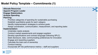 Model Policy Template – Commitments (1)
Allocate Resources
Appoint Program Leader
Engage Stakeholders
Analyze Spending
Pla...