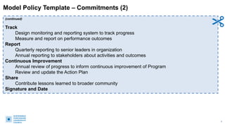(continued)
Track
Design monitoring and reporting system to track progress
Measure and report on performance outcomes
Repo...