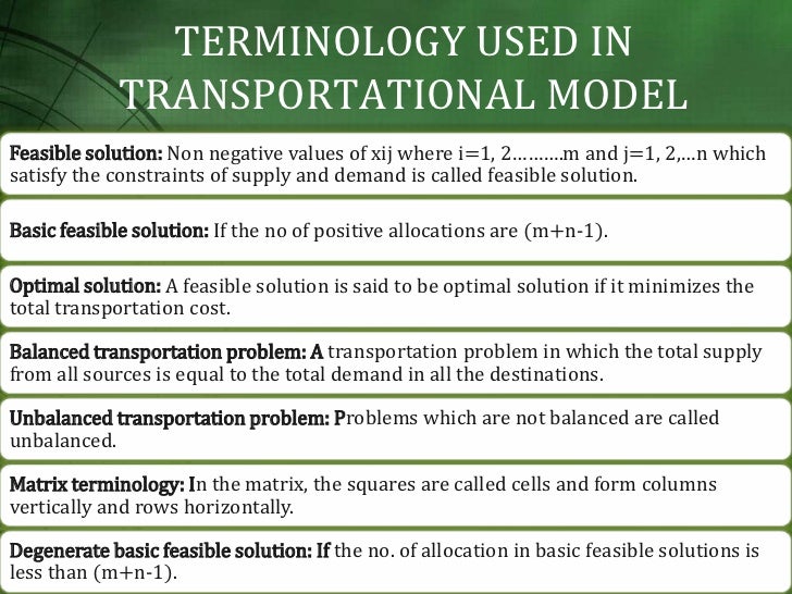 difference between transportation and assignment problem in operation research