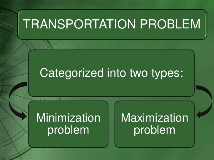 steps to solve transportation problem in operational research