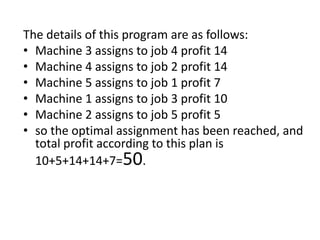 Operations research : Assignment problem (One's method) presentation | PPT