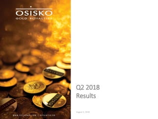 Q2 2018
Results
August 3, 2018
 