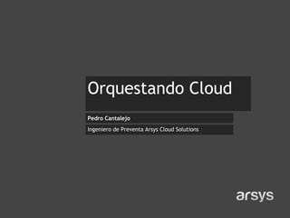 Orquestando Cloud
Pedro Cantalejo
Ingeniero de Preventa Arsys Cloud Solutions

 