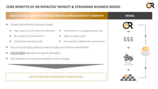 Royalty Model Example OR Royalties Inc. - Corporate Presentation, March 2026 | PDF