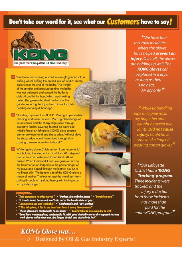 Orr safety kong glove the glove that's king of the oil 'n gas industry