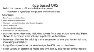 Ors Powder Rice Based Oral rehydration salt oral rehydration solution pharmacology | PPTX