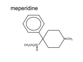 CH 3 CH 2 OC O N-CH 3 meperidine 