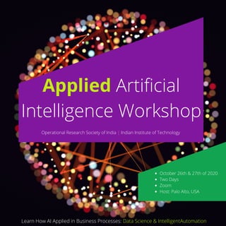 Applied Artificial Intelligence Workshop | PDF