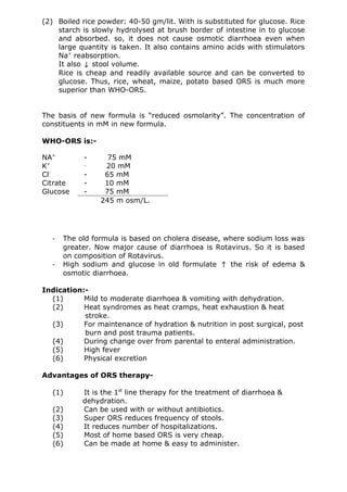 To prepare and dispense one packet ORS Powder for One liter water ...