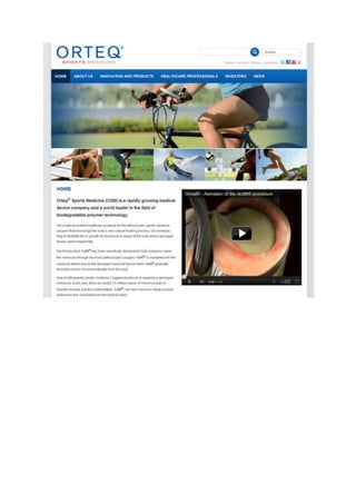 TGJ Communicatie Orteq Sports Medicine webdesign 