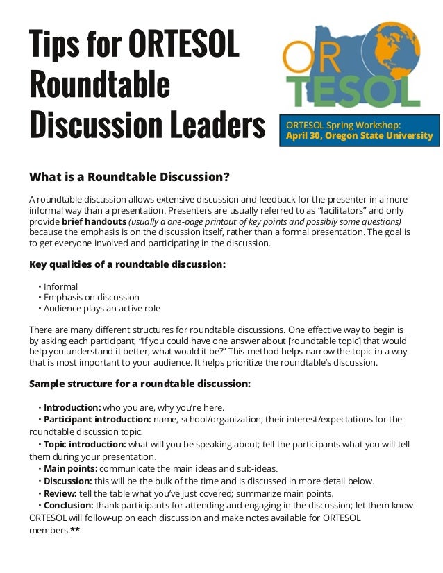 Ortesol Roundtable Tips ortesol-roundtable-tips