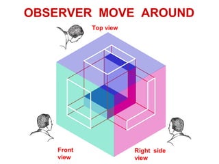 OBSERVER MOVE AROUND
Front
view
Right side
view
Top view
 