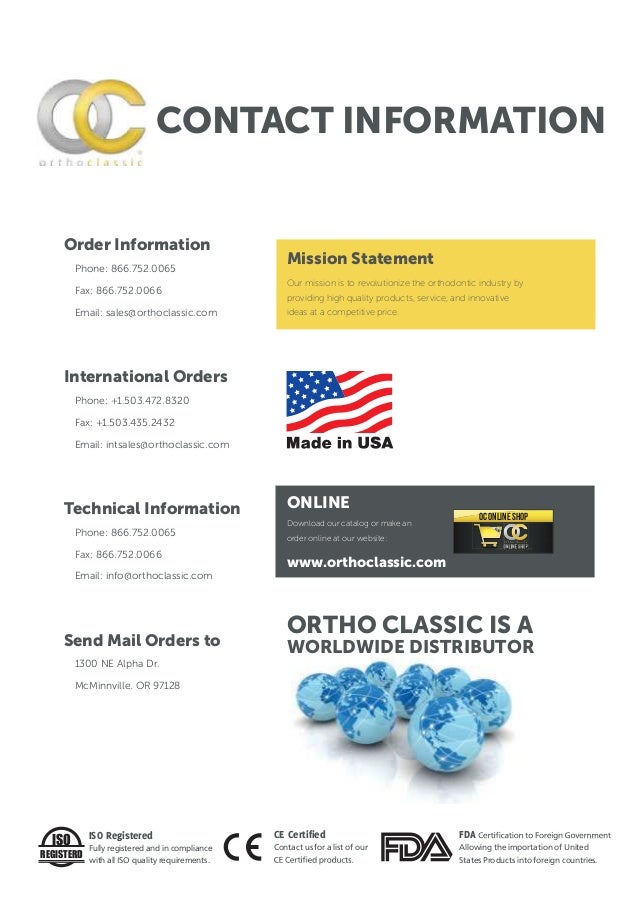 Orthoclassic Product Catalogue