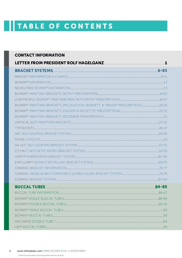 Orthoclassic Product Catalogue