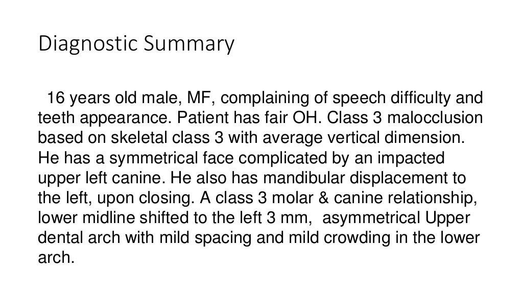orthodontic case presentation