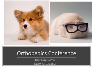 Orthopedics	Conference	
Extern เทวัช ห่านศรีวิจิตร
Extern รวิภา วงศ์โรจน์รัตนา
 
